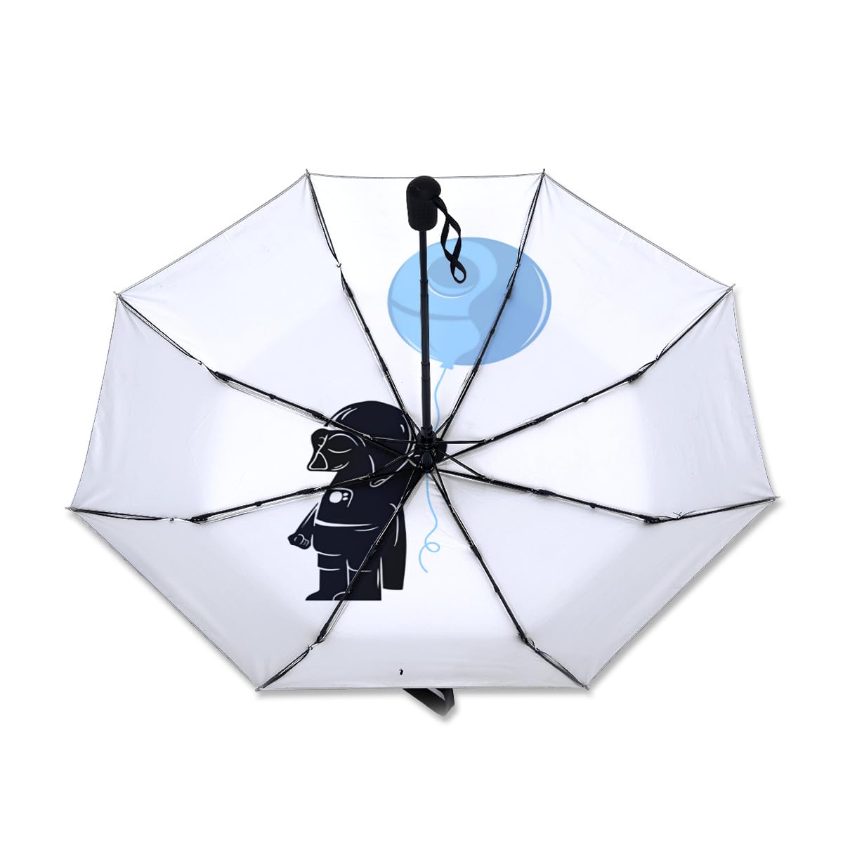新品【晴雨兼用 長傘】希少！スターウォーズ かわず張り 彫刻ダースベイダー 黒 新品【晴雨兼用 長傘】希少！スターウォーズ かわず張り 彫刻